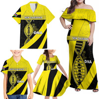 New Caledonia Is In My DNA Family Matching Off Shoulder Maxi Dress and Hawaiian Shirt DT05 - Polynesian Pride