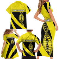 New Caledonia Is In My DNA Family Matching Short Sleeve Bodycon Dress and Hawaiian Shirt DT05 - Polynesian Pride