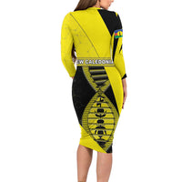 New Caledonia Is In My DNA Long Sleeve Bodycon Dress - Polynesian Pride
