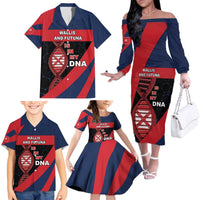 Wallis And Futuna Is In My DNA Family Matching Off The Shoulder Long Sleeve Dress and Hawaiian Shirt DT05 - Polynesian Pride