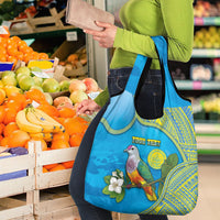 Personalised Palau Biib Bird Grocery Bag Rur Flower And Rock Islands Patterns DT05 - Polynesian Pride