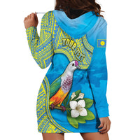 Personalised Palau Biib Bird Hoodie Dress Rur Flower And Rock Islands Patterns DT05 - Polynesian Pride