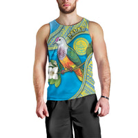 Personalised Palau Biib Bird Men Tank Top Rur Flower And Rock Islands Patterns DT05 - Polynesian Pride