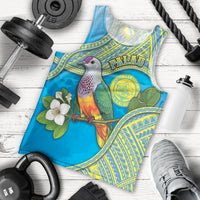 Personalised Palau Biib Bird Men Tank Top Rur Flower And Rock Islands Patterns DT05 - Polynesian Pride