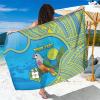 Personalised Palau Biib Bird Sarong Rur Flower And Rock Islands Patterns