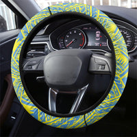 Palau Biib Bird Steering Wheel Cover Rur Flower And Rock Islands Patterns DT05 - Polynesian Pride
