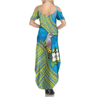 Personalised Palau Biib Bird Summer Maxi Dress Rur Flower And Rock Islands Patterns DT05 - Polynesian Pride