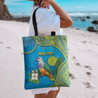 Personalised Palau Biib Bird Tote Bag Rur Flower And Rock Islands Patterns DT05 - Polynesian Pride