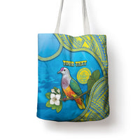 Personalised Palau Biib Bird Tote Bag Rur Flower And Rock Islands Patterns DT05 - Polynesian Pride