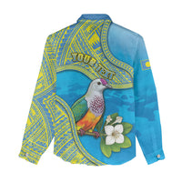 Personalised Palau Biib Bird Women Casual Shirt Rur Flower And Rock Islands Patterns DT05 - Polynesian Pride