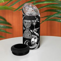 Personalised Guam Liberation Day 4 in 1 Can Cooler Tumbler Black White Latte Stone Tribal Patterns DT05 - Polynesian Pride