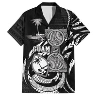 Personalised Guam Liberation Day Family Matching Summer Maxi Dress and Hawaiian Shirt Black White Latte Stone Tribal Patterns