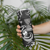 Personalised Guam Liberation Day Skinny Tumbler Black White Latte Stone Tribal Patterns DT05 - Polynesian Pride