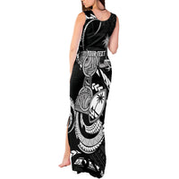 Personalised Guam Liberation Day Tank Maxi Dress Black White Latte Stone Tribal Patterns DT05 - Polynesian Pride