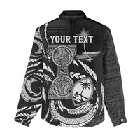 Personalised Guam Liberation Day Women Casual Shirt Black White Latte Stone Tribal Patterns DT05 - Polynesian Pride