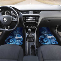New Zealand Matariki Car Mats Maori Tui Bird Blue Galaxy