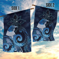 New Zealand Matariki Garden Flag Maori Tui Bird Blue Galaxy