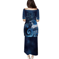 New Zealand Matariki Puletasi Maori Tui Bird Blue Galaxy