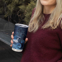 New Zealand Matariki Tumbler Cup Maori Tui Bird Blue Galaxy