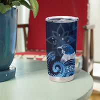 New Zealand Matariki Tumbler Cup Maori Tui Bird Blue Galaxy