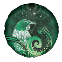 New Zealand Matariki Spare Tire Cover Maori Tui Bird Green Galaxy