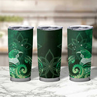 New Zealand Matariki Tumbler Cup Maori Tui Bird Green Galaxy