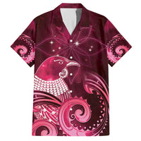 New Zealand Matariki Hawaiian Shirt Maori Tui Bird Magenta Galaxy DT05 Magenta - Polynesian Pride