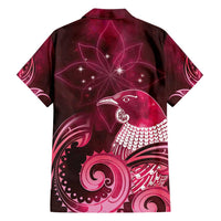 New Zealand Matariki Hawaiian Shirt Maori Tui Bird Magenta Galaxy DT05 - Polynesian Pride