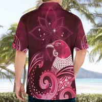 New Zealand Matariki Hawaiian Shirt Maori Tui Bird Magenta Galaxy DT05 - Polynesian Pride