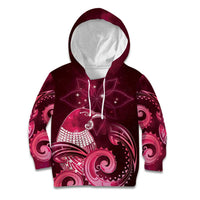 New Zealand Matariki Kid Hoodie Maori Tui Bird Magenta Galaxy DT05 Hoodie Magenta - Polynesian Pride