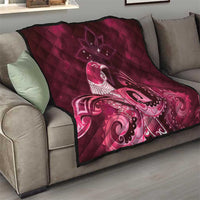 New Zealand Matariki Quilt Maori Tui Bird Magenta Galaxy