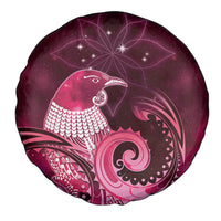 New Zealand Matariki Spare Tire Cover Maori Tui Bird Magenta Galaxy