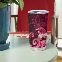 New Zealand Matariki Tumbler Cup Maori Tui Bird Magenta Galaxy