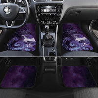 New Zealand Matariki Car Mats Maori Tui Bird Purple Galaxy