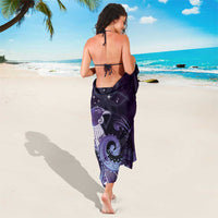 New Zealand Matariki Sarong Maori Tui Bird Purple Galaxy