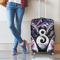 New Zealand Aotearoa Luggage Cover Pikorua Single Twist Pink Paua Shell