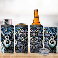 New Zealand Aotearoa 4 in 1 Can Cooler Tumbler Pikorua Single Twist Green Paua Shell DT05 - Polynesian Pride