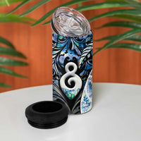 New Zealand Aotearoa 4 in 1 Can Cooler Tumbler Pikorua Single Twist Green Paua Shell DT05 - Polynesian Pride