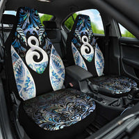 New Zealand Aotearoa Car Seat Cover Pikorua Single Twist Green Paua Shell DT05 One Size Green - Polynesian Pride