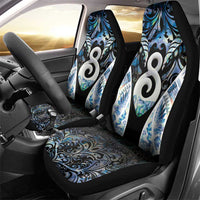 New Zealand Aotearoa Car Seat Cover Pikorua Single Twist Green Paua Shell DT05 - Polynesian Pride