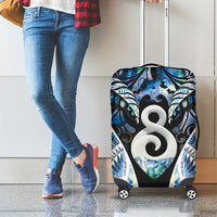 New Zealand Aotearoa Luggage Cover Pikorua Single Twist Green Paua Shell