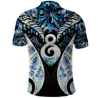 New Zealand Aotearoa Polo Shirt Pikorua Single Twist Green Paua Shell