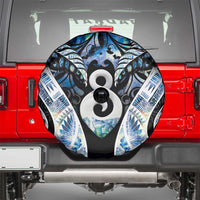New Zealand Aotearoa Spare Tire Cover Pikorua Single Twist Green Paua Shell DT05 - Polynesian Pride