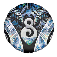 New Zealand Aotearoa Spare Tire Cover Pikorua Single Twist Green Paua Shell DT05 - Polynesian Pride