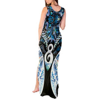 New Zealand Aotearoa Tank Maxi Dress Pikorua Single Twist Green Paua Shell DT05 - Polynesian Pride