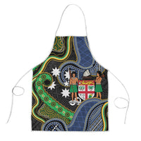 South Sea Islanders And Fiji Apron Fijian Coat Of Arms And Southern Cross DT05 Black - Polynesian Pride