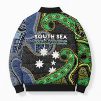 South Sea Islanders And Fiji Bomber Puffer Jacket Fijian Coat Of Arms And Southern Cross DT05 - Polynesian Pride