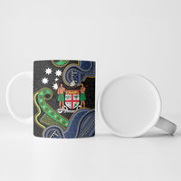 South Sea Islanders And Fiji Ceramic Mug Fijian Coat Of Arms And Southern Cross DT05 - Polynesian Pride