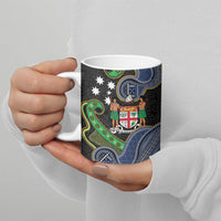 South Sea Islanders And Fiji Ceramic Mug Fijian Coat Of Arms And Southern Cross DT05 - Polynesian Pride