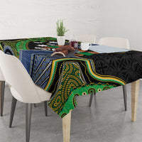 South Sea Islanders And Fiji Tablecloth Fijian Coat Of Arms And Southern Cross DT05 - Polynesian Pride